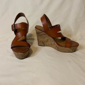 Leather Wedge Platform Heels ~Mossimo~